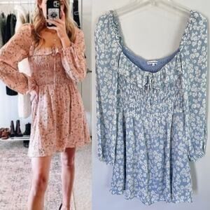 Reformation Morris Dress Blue Floral Sz 10